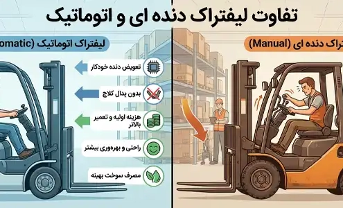 تفاوت لیفتراک دنده ای و اتومات