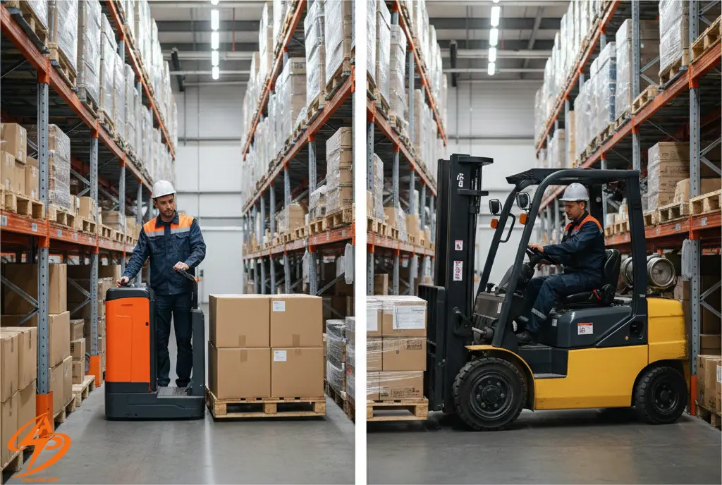 انعطاف پذیری اسان استاکر برقی نسبت به لیفتراک